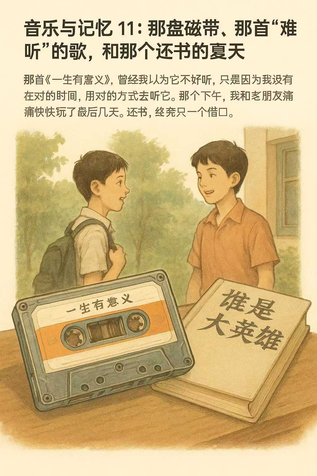 音乐与记忆11：那盘磁带，那首"难听"的歌，和那个还书的夏天